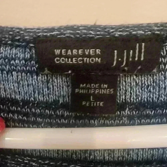 J Jill Wearever Collection Sweater Large Petite Knit Tunic Pullover Boat Neck - Picture 3 of 4